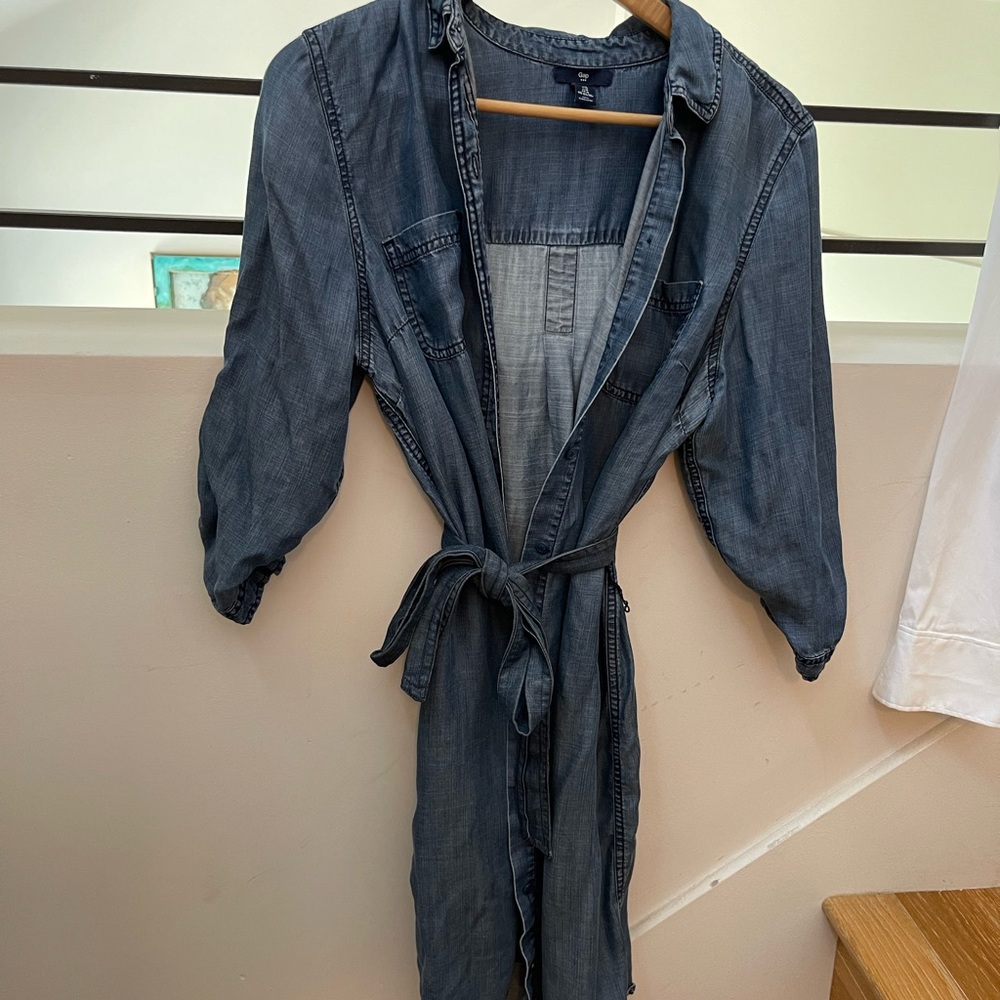 GAP Denim Shirt Dress -Denim dress in Dark Blue